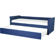 LIBOURNE - Onderschuifbed - Marineblauw - 90 x 200 cm - Polyester