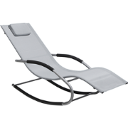 CARANO - Strandstoel - Lichtgrijs - Staal