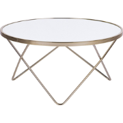 MERIDIAN  - Salontafel - Wit/Goud - Veiligheidsglas