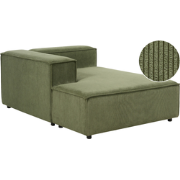 APRICA - Chaise longue - Olijfgroen - Rechtszijdig - Corduroy