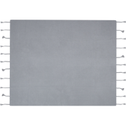 NAZILLI - Plaid - Lichtgrijs - 125 x 150 cm - Katoen