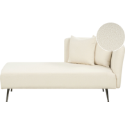 RIOM - Chaise longue - Gebroken wit - Rechterzijde - Bouclé