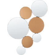 LAXOU - Wandspiegel - Zilver/Koper - Glas/MDF