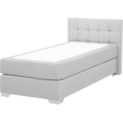 ADMIRAL - Boxspringbed - Lichtgrijs - 90 x 200 cm - Polyester