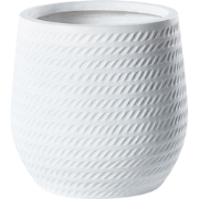 LIVADIA - Bloempot - Gebroken wit - 27 cm - Vezelklei