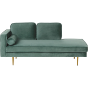 MIRAMAS - Chaise longue - Mintgroen - Linkerzijde - Fluweel