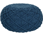 BERKANE  - Poef - Blauw - 50 cm - Katoen