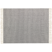 CHYAMA - Plaid - Zwart/Beige - 125 x 150 cm - Katoen