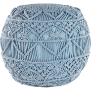 KAYSERI - Poef - Blauw - 40 cm - Katoen