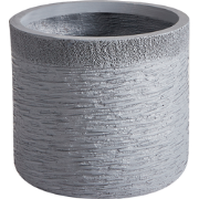SAMOS - Bloempot - Grijs - 26 cm - Klei-vezelmengsel