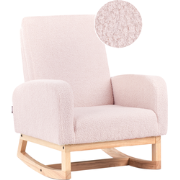 NORBY - Schommelstoel voor kinderen - Pastelroze - Bouclé