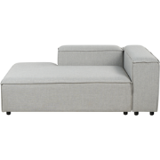 ARDAL - Chaise longue - Lichtgrijs - Rechtszijdig - Polyester