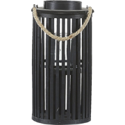 LUZON - Lantaarn - Zwart 40 cm - Wilgenhout