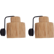 SHINFA - Set van 2 wandlampen - Natuurlijk - Palmblad