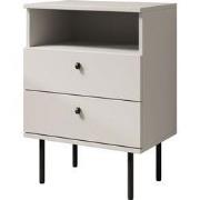 Meubella - Nachtkastje Hidde 2 - Wit - 50 cm