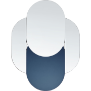 CHAILLON - Wandspiegel - Blauw - Glas