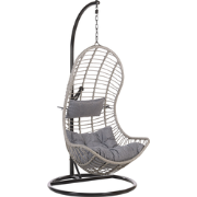 PINETO - Hangstoel - Lichtgrijs - 80 cm - PE rotan