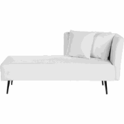 RIOM - Chaise longue - Gebroken wit - Rechtszijdig - Stof