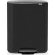 Bo Pedaalemmer, met 2 binnenemmers, 2 x 30 liter - Matt Black