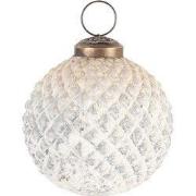 Clayre & Eef Kerstbal Beige Glas