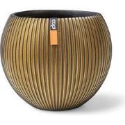 Vaas bol Groove 17x14 zwart goud