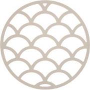 Krumble Siliconen pannenonderzetter rond met schubben patroon - Beige