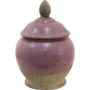 Clayre & Eef Voorraadpot Roze Beige Keramiek