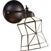 Lumilamp Wandlamp Tiffany Wit Bruin Glas