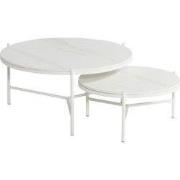 Carson koffietafel wit dia. 8 H 38 cm