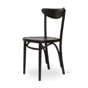 Musa houten bistrostoel zwart gebeitst