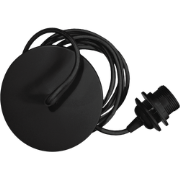 Rosette koordset zwart - Ø 14 cm