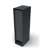 Pakun brievenbus zwartgrijs ral 7021 300x450x1200 mm