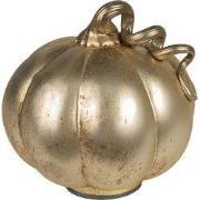 Clayre & Eef Decoratie Pompoen Goudkleurig Glas