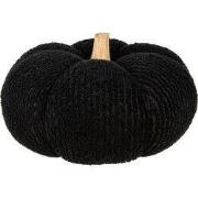 Clayre & Eef Decoratie Pompoen Zwart Polyester