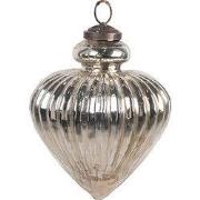 Clayre & Eef Kerstbal Zilverkleurig Glas