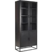 LABEL51 Vitrinekast Level - Zwart - Metaal - One Size