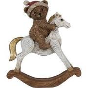 Clayre & Eef Decoratie Beeld Hobbelpaard Bruin Polyresin Beer
