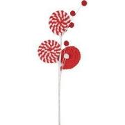 Clayre & Eef Kerstdecoratie Lolly Rood Kunststof