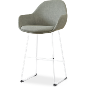 Nino-Mae barkruk saliegroen - wit onderstel - 75 cm