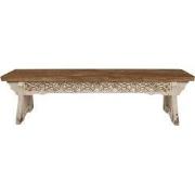 Clayre & Eef Bankje Bruin Hout