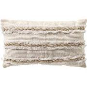 Dutch Decor YUNA - Sierkussen 30x50 cm - met schelpen - Snow White - w...