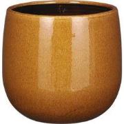 Mica Decorations Pablo Bloempot - 21x21x19 cm - Keramiek - Geel