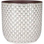 Mica Decorations Daan Bloempot - H20 x Ø 21 cm - Keramiek - Wit