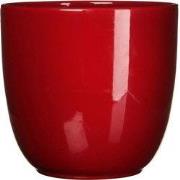 Mica Decorations Tusca Bloempot - 19x19x18 cm - Keramiek - Donkerrood