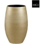 Mica Decorations Bloempot Porto - 31x31x50 cm - Terracotta - Goud,Meta...
