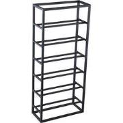 PTMD Wijnrek Kentyn - 35x15x84 cm - Ijzer - Zwart