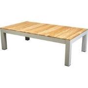 Midori coffee table 140x77,5 cm aluminium salix/teak