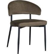 LABEL51 Eetkamerstoel Bliss - Hunter - Fluweel - Zwart Metalen Frame