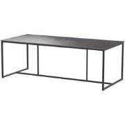 Quatro Tafelframe Antracite met HPL Dark Grey tafelblad 220 x 95 cm