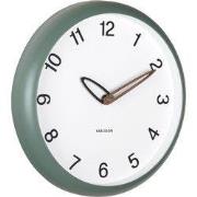 Wandklok Bella - Jungle groen - 4.2x30x30cm